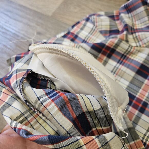 Vtg Cricket Lane Plaid Blazer Jacket Womens 2X Acadamia Preppy Lightweight - Picture 6 of 10